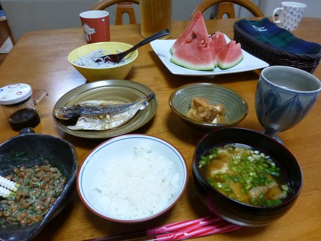 最終日の朝は、妹の作ってくれた和な朝食。