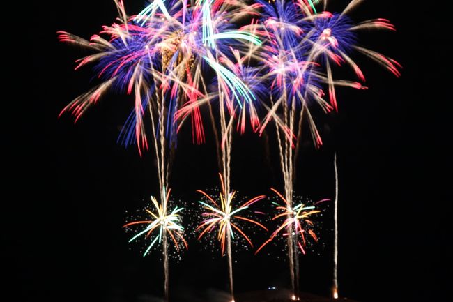 だんだん、花火の規模や高さが高くなり、上の端が入りきれないと言う失敗をしてしまいました。。