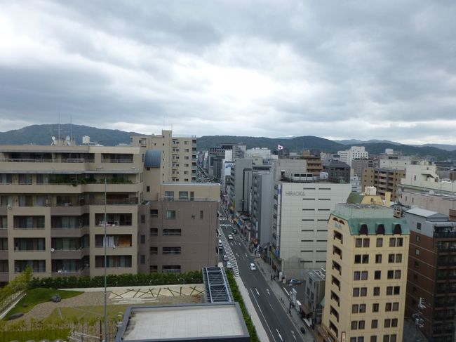 ホテルマイステイズ京都四条の客室からの眺め。