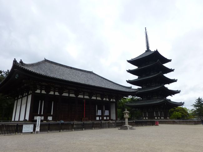 再び興福寺の東金堂と五重塔