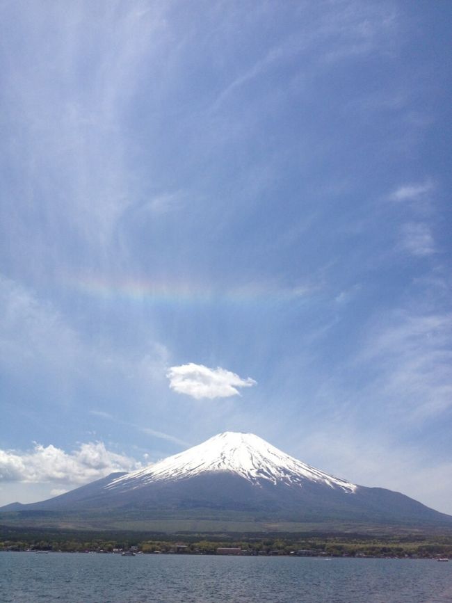 山中湖から見る富士山<br />