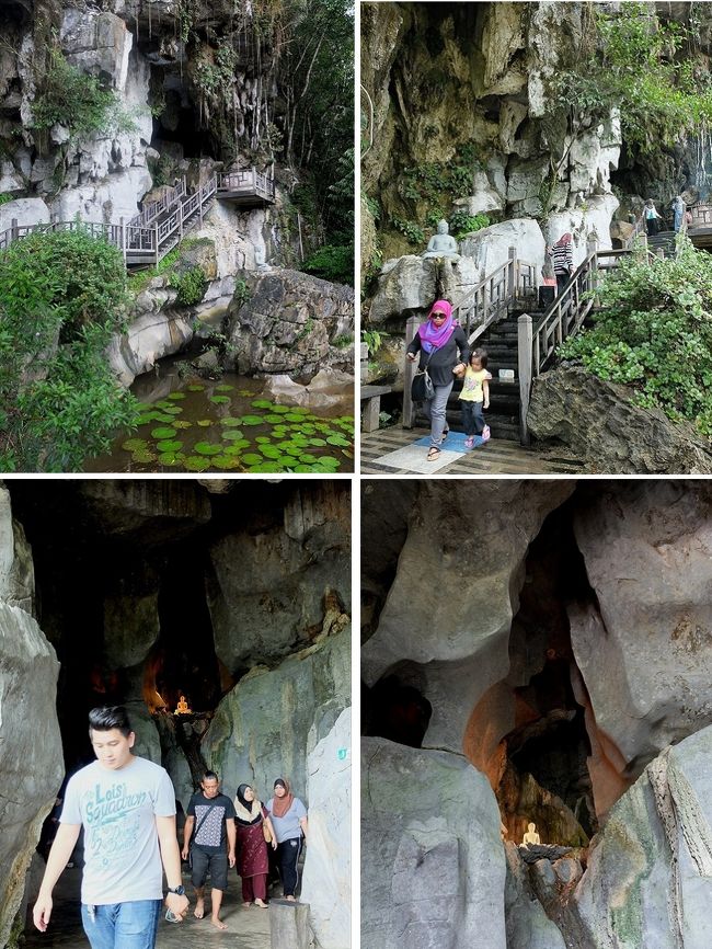 BAU（バウ）の村近くのフェアリー・ケイブ。<br /><br />階段途中で靴や靴下を脱いで上がって行くんですが、スコールの後だと床面がヌルヌルツルツル。<br />くれぐれも転ばないようご用心。<br /><br />洞窟の縦の亀裂は結構長くても、奥行きは１０ｍあるかないか。<br />一番奥の高い場所に小さな仏像が安置されていました。<br />