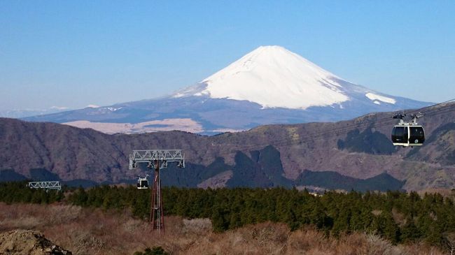 大涌谷からの富士山。綺麗。