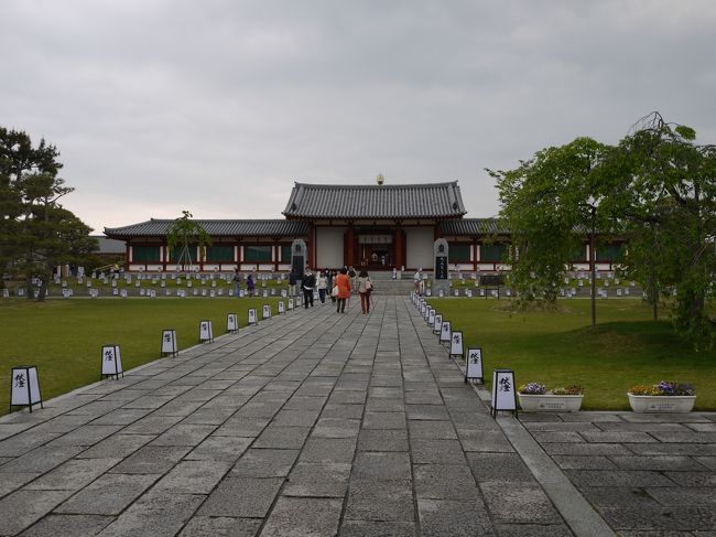 広い敷地に灯篭が等間隔に並んでる。<br />ここまで来ると人はまばら。