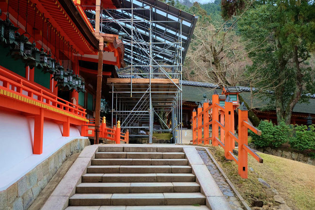 御本殿　前を過ぎて<br /><br />　　横手から写す。