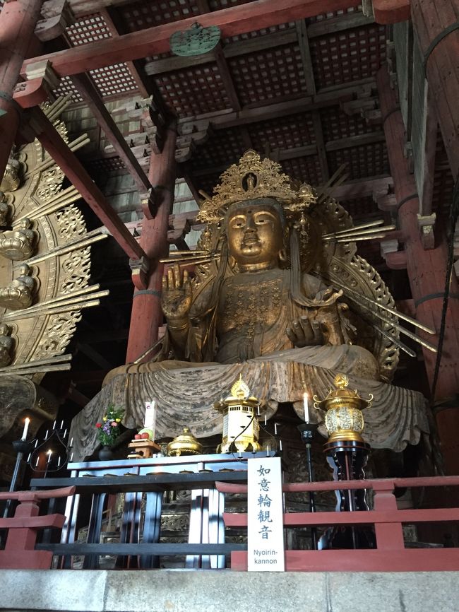 如意輪観音菩薩さん。大仏さんの正面向いて右側に座ってはります。<br />