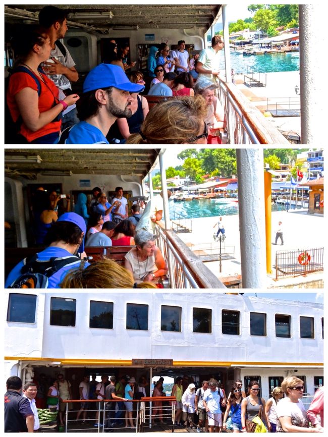 クルーズ船の終着地<br />黒海沿岸の小さな町<br />アナドル・カヴァウに<br />到着しました。<br />この時、１２：１７分でした。