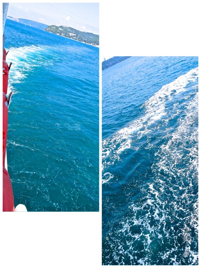 ボスポラス海峡は<br />ダーダネル海峡を経て地中海<br />エーゲ海へとつながっている<br />マルマラ海から黒海へ抜ける<br />海峡で長さ３１Kmあります。