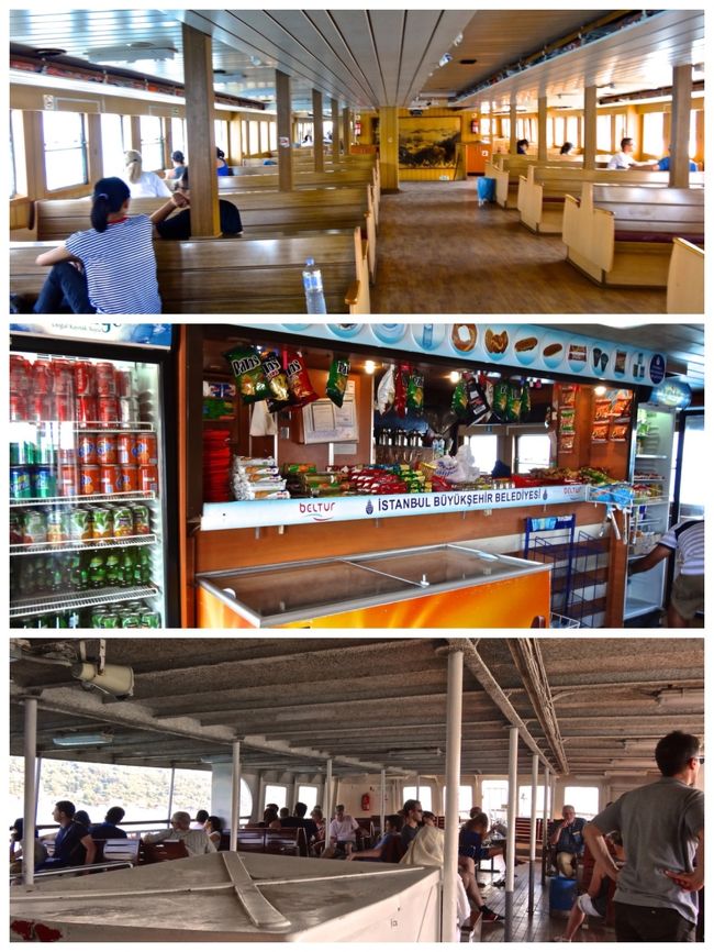１階席に行ってみました。<br />やはり、ほとんどの皆さんは甲板席に<br />いるようです。<br />飲み物や軽食を販売している売店もあります。<br />この先<br />トルコ・ヨーグルトの発祥の地<br />と言われている「カンルジャ」に<br />寄港するとヨーグルト売りがやってくる。