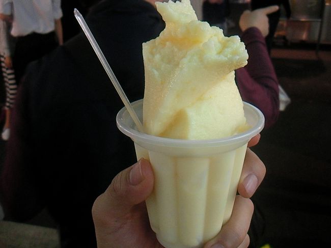 ガイドブックにも紹介されるアイスです。なかなかおもしろい味でした。