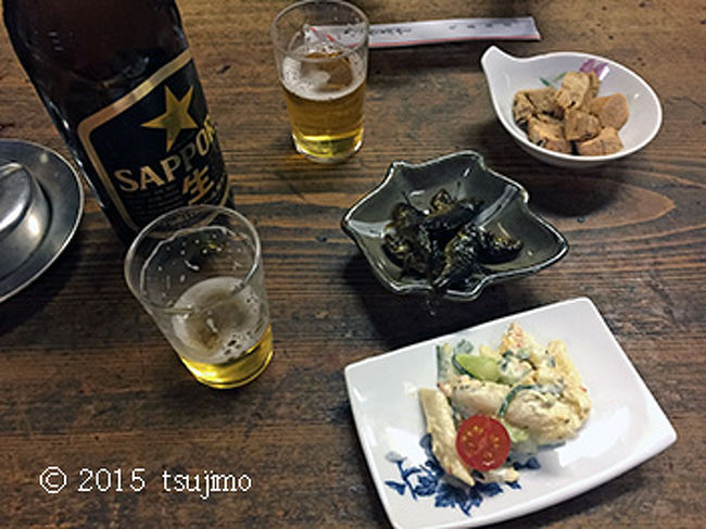 基本アルコールは、日本酒とビール。 <br />お料理は自分で料理台まで取りに行く。 <br /> 一皿３００〜４５０円ぐらい。 <br />