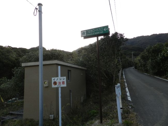 つばきロード(その2)」の、「倉瀬展望台」へと続く 「倉瀬遊歩道」の入口部