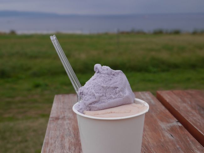 紅芋と塩黒糖だったと思います。