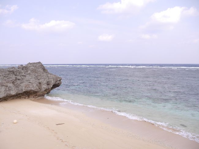 島の北側の浜。