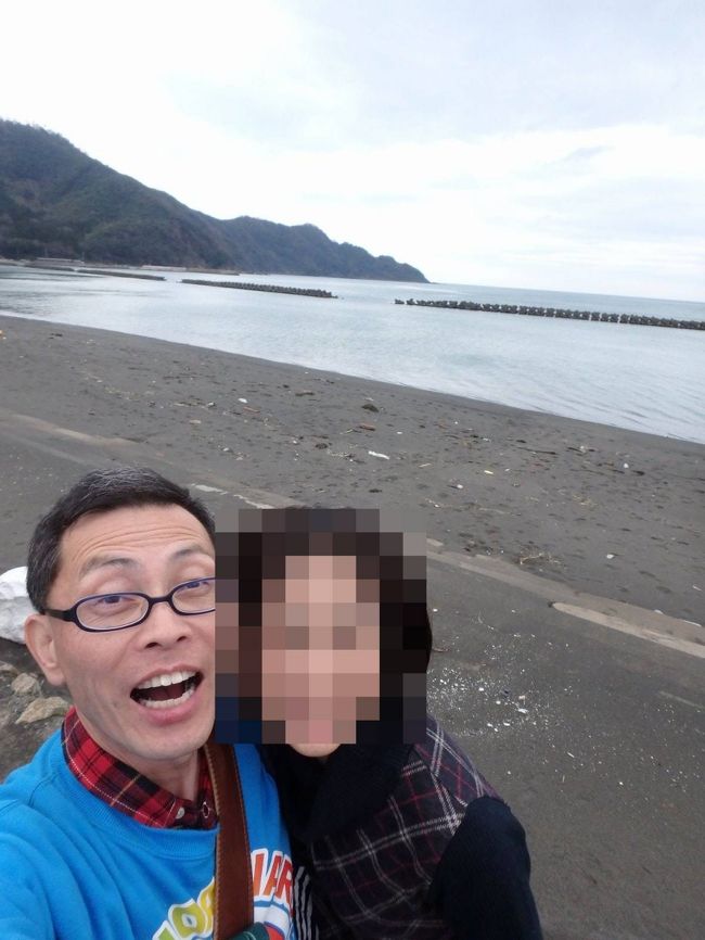 出発まで少し時間があるので、海岸をお散歩