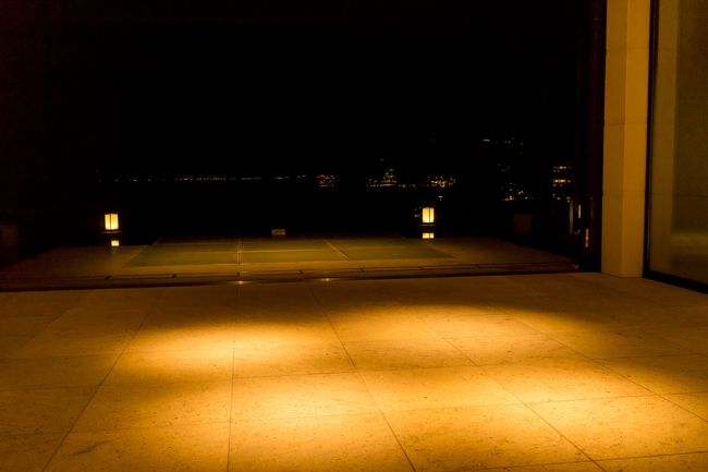 フロント階のビュ-ポイントに来た(*´ω｀*)<br />熱海だから海岸だし煌びやかな夜景はないけど結構☆が見えたよ-