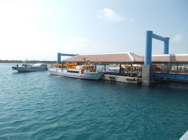 それからまたホテル戻って車を止めて、歩いてすぐの離島ターミナルへ。<br />これから、高速船で10分の「竹富島」へ行きます。<br />こちらもツアーに付いていた船の2日間フリーパスを利用したので無料で往復出来ました。フリーパスなので西表島や他の島にも行けたんですが明日は帰らなくてはいけないので、竹富島だけ・・・