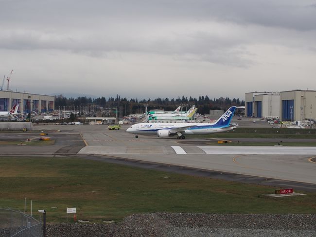 ちょうどANA機がランディングし終わったところでした。<br />試験運転？もしくは機体点検？？