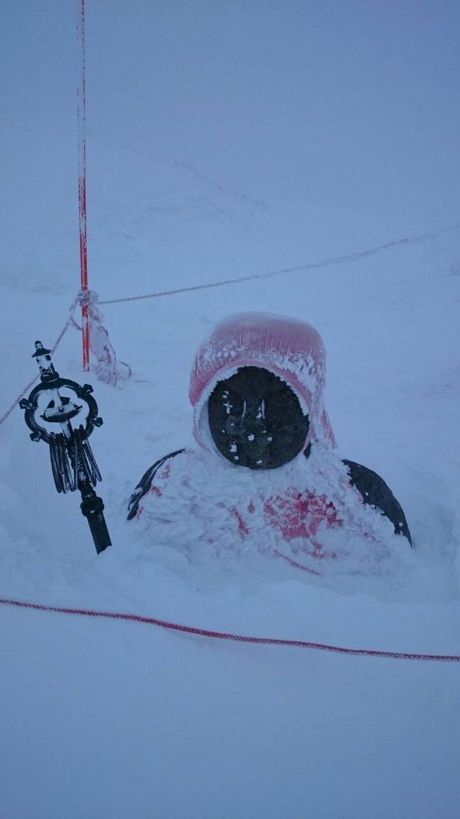 雪の中にお地蔵様が...Σ(ﾟﾛﾟ;)。