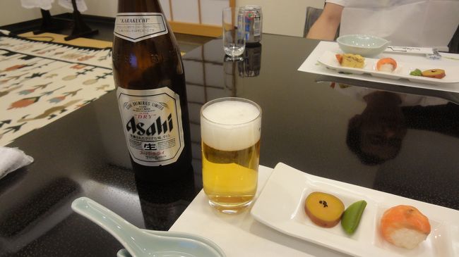 まずはビールで乾杯♪