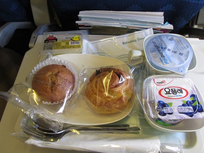 最後の機内食。