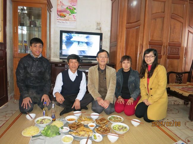 アンちゃんのご家族とお正月料理をいただく。