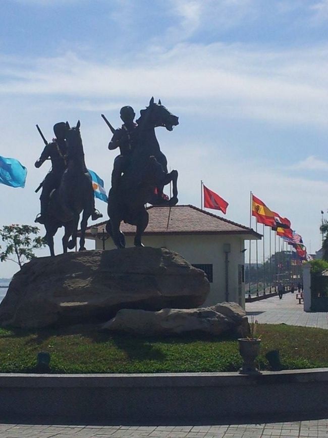 プノンペンのメコン河の国立公園の風景です｡