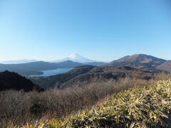 食事終わって、箱根神社に初詣と思いましたが、神社方向は大渋滞。
なので、元箱根は通り過ぎて、大観山まで行きました。富士山がよく見えます。