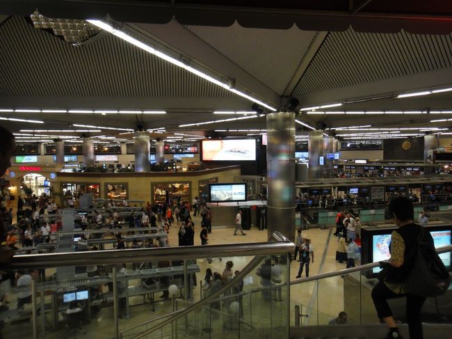 朝４時頃アタトゥルク空港到着。出発時刻が早まったため、当然到着時刻も早まる。その後国内線ターミナルへ移動するが、早朝なのに結構人が多くてビックリ。カッパドキアへの最寄空港はカイセリとネブシェヒルの２つあるが、我々は少し近いネブシェヒルにした。でもカイセリ空港の方が空港も大きく、便数もあるようなのでカイセリから入るのが一般的だと思う。<br />