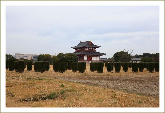 ★平城宮跡（観梅）／奈良県奈良市佐紀町<br />・第二次大極殿から大極殿を望む<br />　春の車旅日記は「柳生の里・旧柳生藩家老屋敷」へつづきます。<br /><br />　　　ＴＨＥ　ＥＮＤ．　　つづく・・・　<br />