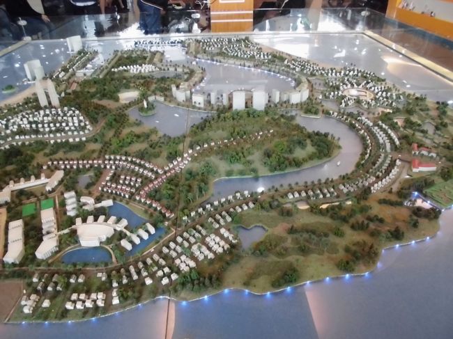 トアンチャウ島のリゾート開発の模型。