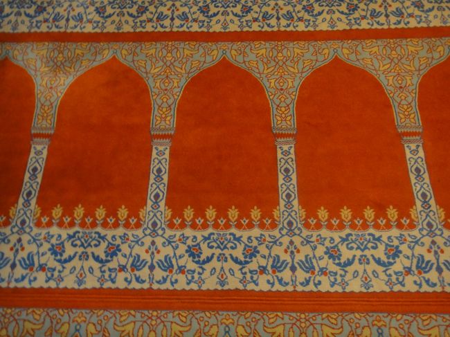 絨毯の柄はブルーモスクよりもここの方が好みだな。かわいい。