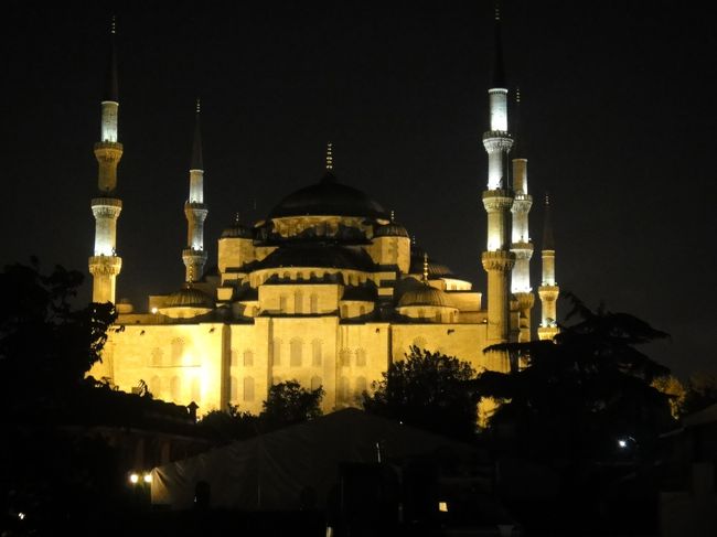 その後ホテル屋上よりライトアップのブルーモスクとアヤソフィアを撮影し、夜景を鑑賞して帰りもまたタクシーで空港へ向かった。
