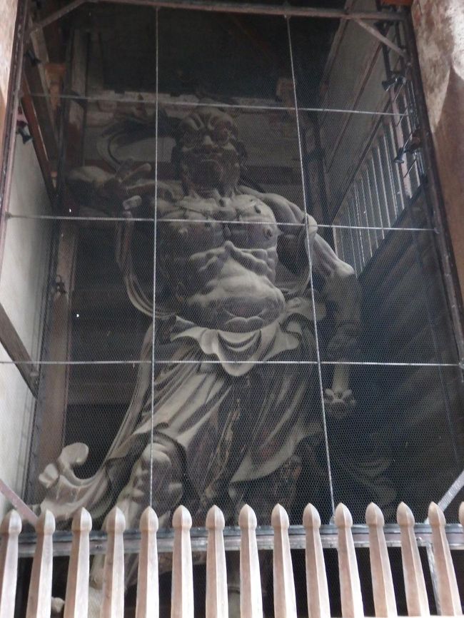 ようやくたどり着いた南大門。<br />阿吽さんたちの写真をパチリ。<br /><br />どこに行っても海外の方が多かったのですが、今回はヨーロッパ系の方がたくさんいらっしゃって鹿と戯れていました。