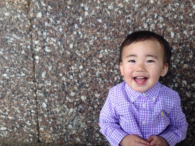 いい笑顔撮れました。<br /><br />保育園に行っても泣かないでね☆