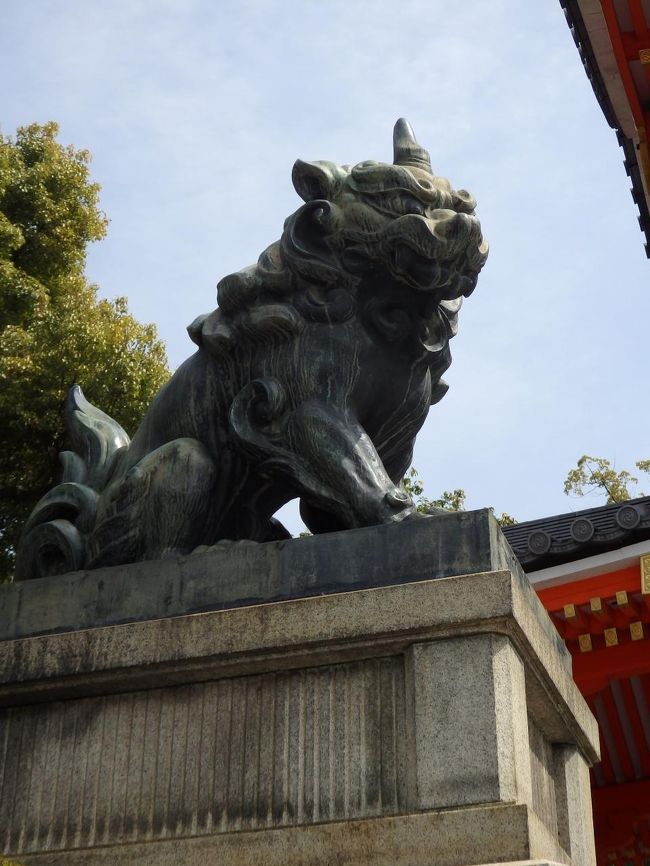 狛犬さん<br /><br />角がありますね。