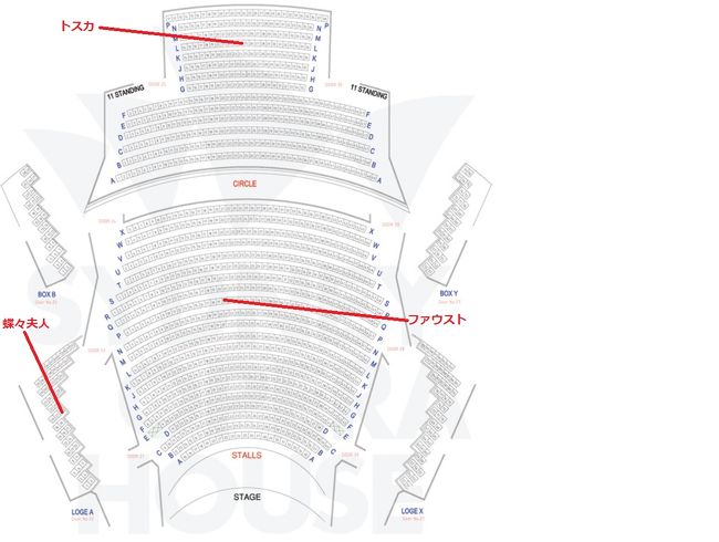 ちなみに、これが今回見た座席位置の纏め。<br /><br />チケットは、下記ｕｒｌからｎｅｔで座席指定含め可能です。<br /><br />http://www.sydneyoperahouse.com/homepage.aspx