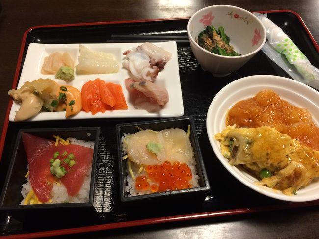 絶対食べた方がいい朝食！<br />刺身が美味しい！