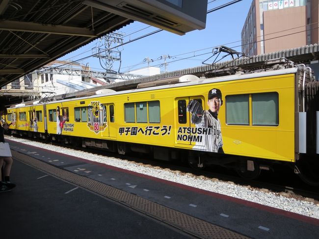 西大寺の駅で、阪神タイガースのラッピング電車が\(◎o◎)／！<br /><br />阪神電車と乗り入れになってから、こんな電車が見られるようになったのでしょうね(^O^)