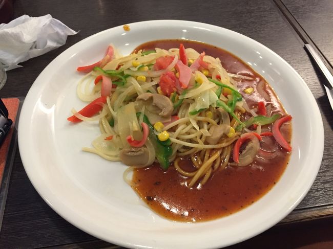 チャオのミラカン（あんスパの定番！）<br />Ｓサイズ７４０円にしました（ちなみにＲサイズは８００円）<br />具は玉ねぎ、ピーマン、コーンそしてたけのこが美味しかった。<br />忘れていけないのが赤いウインナー！<br /><br />あんはトマトベースの辛さは控えめ。<br />これは結構クセになる美味しさで、名古屋行ったら是非物！<br />（うどんスパゲッティではなくてモチモチ感が良かった！）