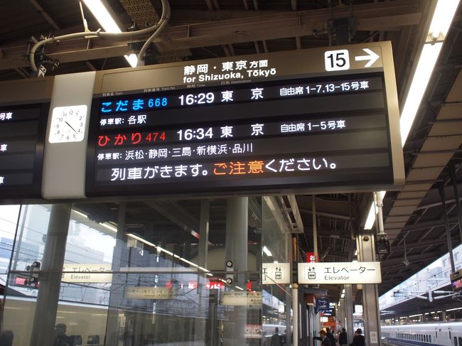 帰りは16:29発のこだま。