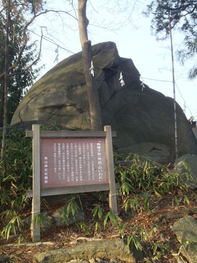 登る途中に烏帽子岩が見えてきます<br />御神体？