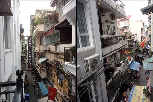 バルコニーからの眺望もこんな感じ。ゆっくりお茶を飲むスペースもなしです。ん〜、ん〜、15$払ってまでアップする必要はなかったな…。<br />