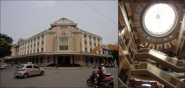 ホアンキエム湖に向かってトボトボ歩きだします。チャンティエンプラザです。なんか豪勢な構え。内装もきんきらきん。海外ブランドが集結したショッピングモールです。<br />