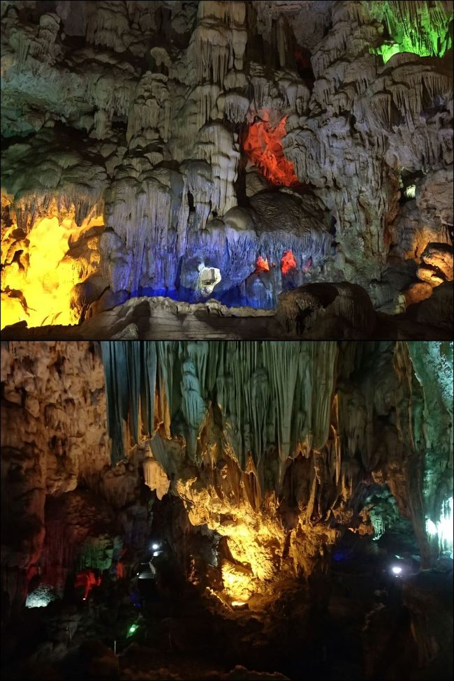 最後にティエンクン鍾乳洞へ行きます。ここも大抵の人は料金に入っているようですが、一部の人は別途徴収されていました。鍾乳洞ってヒンヤリっていうイメージでしたが、そんなこともなく普通にみてまわりました。これでツアー内容は終了。<br />