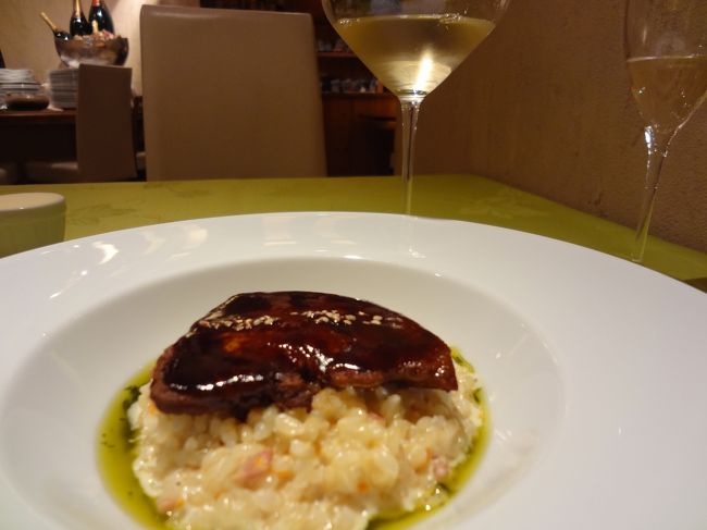 ☆３皿目：前菜その２<br />フォアグラと玄米のリゾット<br />