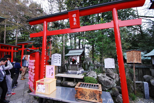 良縁・恋愛成就にご利益があるという姫亀社です。<br />良縁を願うハート型の絵馬の意味が分かりました。<br />