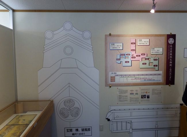 本丸御殿復元工事のあらましなど、多く展示されています