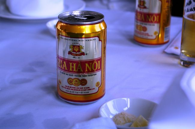このハノイビールをいつも飲んでました。