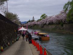 今回のお花見のメインは、この岡崎公園の十石舟めぐりです。予約していたチケットの引換にきました。